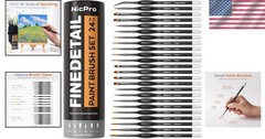 Compact 24 PCS Miniature Paint Brush Set – Ideal for Crafting & Rock Painting