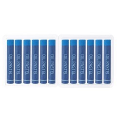 12Pcs Cobalt Blue Oil Pastels, Soft Oil Crayons Creamy