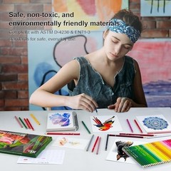 80 Colored Pencils, Soft Core Color Pencil Set for Adult Coloring Books Artist..