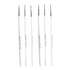 6Pcs Weasel Hair Brush Pen Fine Detail Nail Art Stroke Watercolor Paint Oil Set-