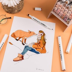 Skin Tone Markers, ALP 36 Dual Tip Alcohol Based Art Pen Skin Markers for Ill…