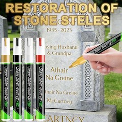 6pcs/1Set Tombstone Marker Pen Quick Drying Marker for Metal Rock Wood Plastic