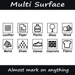 Extra Fine Tip White Paint Pens, 6-Pack for Detail Work on Various Surfaces