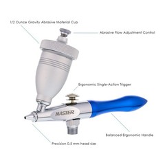Feed Airbrush Mini Sandblaster Kit – 1/2 oz. Cup, 0.5 mm Tip, Hose – Portable…