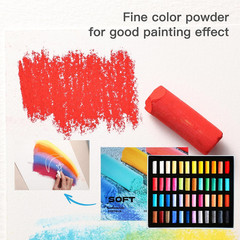 rubens Soft Pastel Set, 48 Vibrant Colors Chalk Pastels, Handmade Pigment Soft C