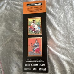PaintbyNumber Kit w/ 2 Tarot Card Designs/ 2 Frames 8″x10″ Strength Temperence