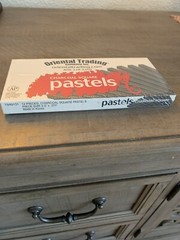 Square Artist Pastels, Charcoal Sticks, Black Color 12 Pieces New Made In Korea
