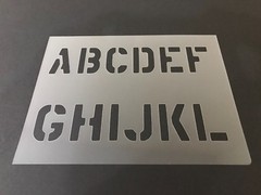 Alphabet #2 Stencil 2″ Tall Letters 10mil 8″x10.5″ Sheets, Crafts, School