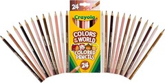 Crayola Colors of the World Colored Pencil Set (24ct), Skin Tone Colored Pencils