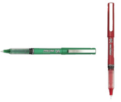 Pilot Precise V5 Rolling Ball Pen 0.5mm X-Fine Green Red 2/Pk Office School Home