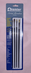 Premier Artist Brushes 4 Piece Set Finest Red Sable & Pure White Bristle NEW