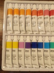 Artist Concepts Gouache Paints 0.4 FL Oz. Ea Tube 5 In pic Part Used 3 Missing