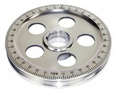 00-9114-0 Polished Stock Size Aluminum Pulley w/Holes, Black Numbers