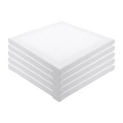 5Pcs White Blank Wooden Canvas Panels for Painting Acrylic and Oil Art Projects