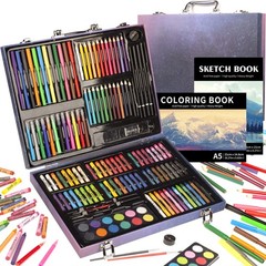 KINSPORY 150PC Art Set with Sketch Book, Coloring Art Kit Drawing Art Supplie…
