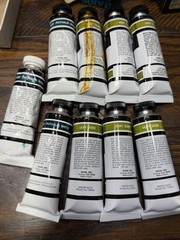 Vintage Shiva Signature Oil Paint Lot 28 Tubes Green Gold Phthalo Leaf Green