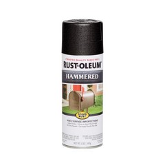 Rust-Oleum Stops Rust Hammered Black Spray Paint 12 oz (Pack of 6)