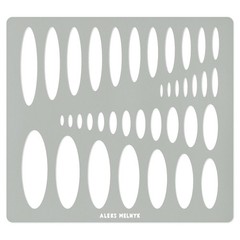 Aleks Melnyk No.208 Metal Ellipse Template, Stencil, Geometric Template,…