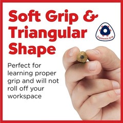 2-Count Jumbo Graphite Pencil Set – Triangular Grip, Ideal for Kids’ Creativity