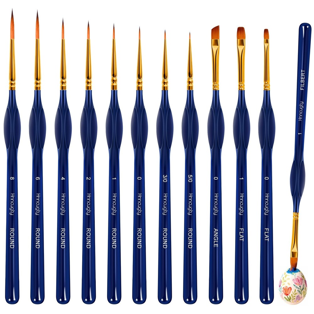Miniature Paint Brushes Set 12pcs, Paint Brushes for Acrylic Painting, Art