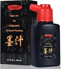 I-MART Sumi Ink for Chinese Calligraphy & Japanese Brush 3.4 fl oz, Black