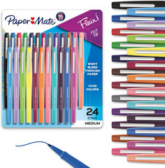 Felt Tip Pens Assorted Colors 24 Count Medium Point 0.7mm Teacher Supplies