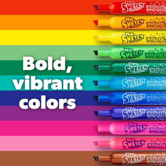 2003992 Scented Washable Markers, Chisel Tip, Assorted Colors, 36 Count