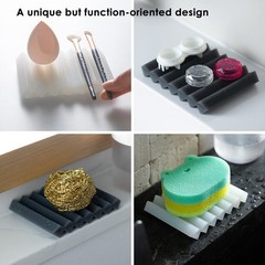 2 PCS Paint Brush Holder Zigzag Soap Dish For Watercolor Paintbrush Black