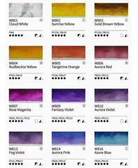 Mijello Mission Tourmaline Two Tone Granulation Watercolor Set of 34 MGC-8034