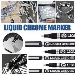 3PACK Liquid Chrome Marker Pump Model Silver Mirror DIY Highlight Multifunction