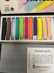 Alphacolor 12 Square Pastels Weber Costello USA 105-007 Vintage Art Supplies