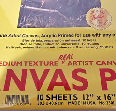 FREDRIX CANVAS PAD 10 SHEETS 12″X16″ NO. 3501 Art Supplies Medium Texture Primed