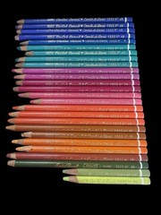 26 Vintage Conté à Paris Pastel Pencils France No. 1355 Used 12 Assorted Colors