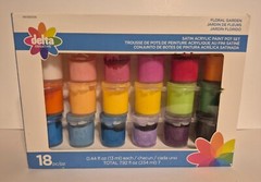 Delta Creative Satin Acrylic Paint Set Floral Garden