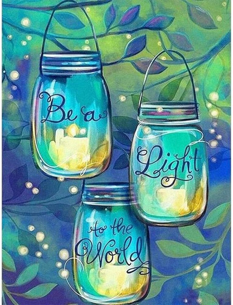 YIYIAH Be a Light to The World 12 inches x 16 inches, a