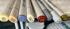 Lot of 51 Copic Sketch Etc Markers Some Used Some New.