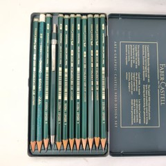 Faber-Castell Castell 9000 Pencil Lot Art & Graphic Design Set Tin Germany TK
