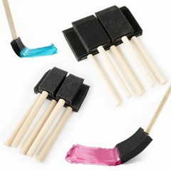 12Pcs Foam Paint Brushes Set: 1 Inch & 1.5 Inch Sponge Paint Brushes with Woo…