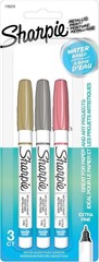 Metallic Assorted Paint Markers, 3-Pack – Perfect for Signs and Scrapbooking
