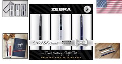 Zebra SARASA Grand .7mm Gel Pens, Black Ink, 3-Pack