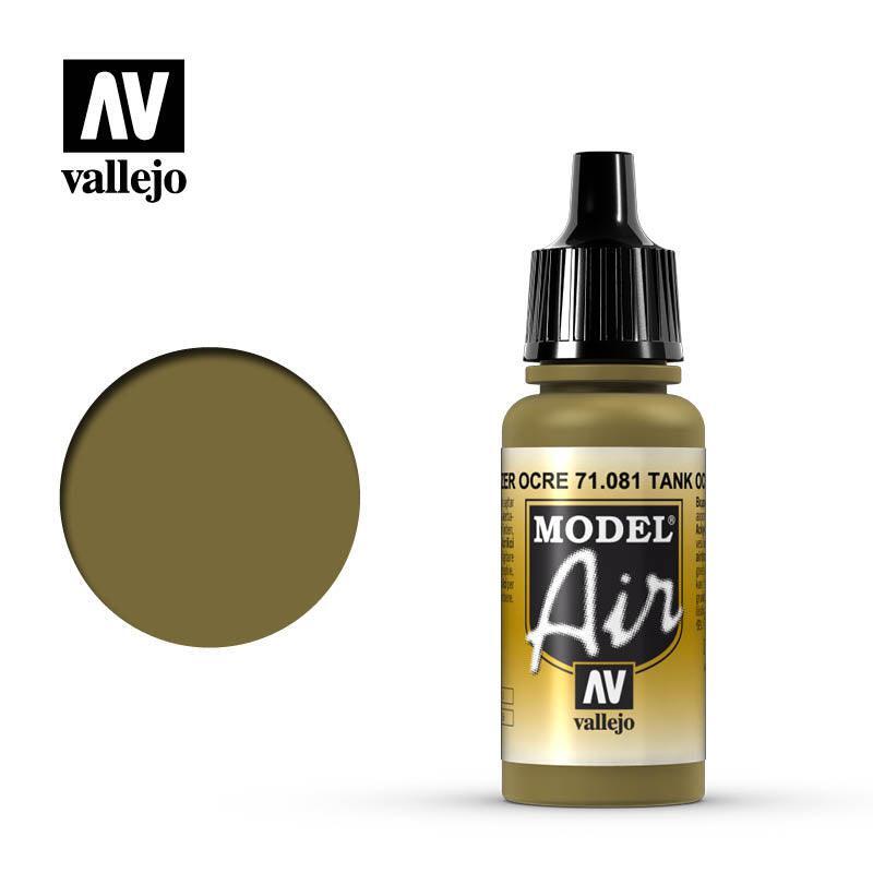 Vallejo 71081 Model Air Ochre Acrylic Paint 17ml – US