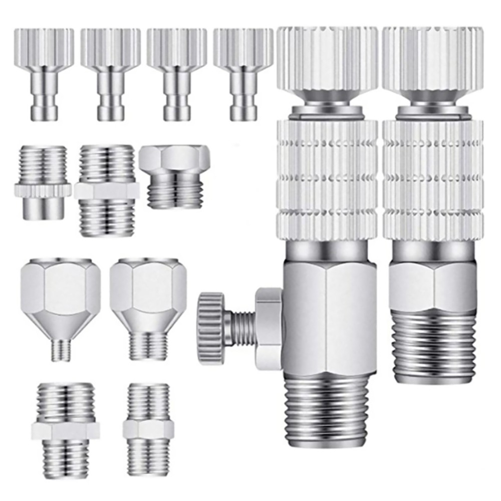 15 Pieces Airbrush Adapter Kit Rustproof Including 1/8 inch Male Connectors