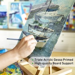 Gotideal Canvas For Painting -18 Pack Multi Pack 4X4 5X7 8X10 9X1211X14 Canvas