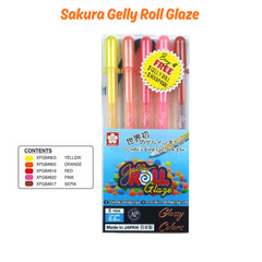 Sakura Gelly Roll Glaze Set of 5 Glossy Gel Pen