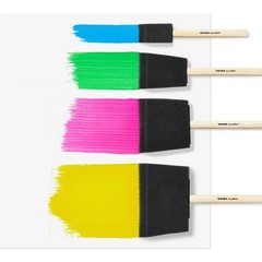 8ct Foam Brush Variety Pack, Watercolor/Acrylic 6.5″