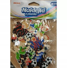 5907611703991 Naklejki z pianki football 18szt Brewis