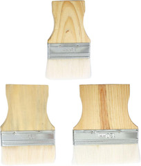 3pc Flat Paddle Paint Brush Set 3″ 4″ 5″ Wide Gesso Artist Acrylic Oil Wood Tool