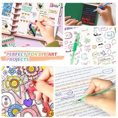 Aen Art Gel Pens for Adult Coloring Books, 1 Count (Pack of 30), Multicolor
