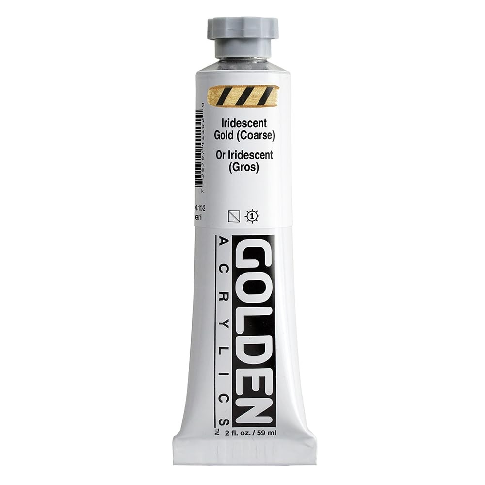 Professional Heavy Body Acrylic Paint Iridescent Gold Coarse 2 fl oz Tube