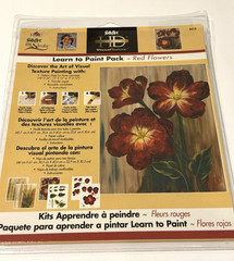 Plaid Folk Art One Stroke Learn to Paint Kit 5023 Red Flowers Donna Dewberry NOS